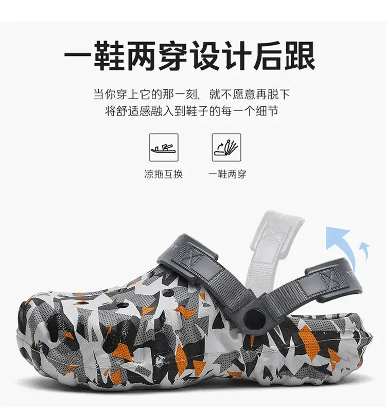 2026 Herren-Hauben-Clogs Hausschuhe Herren Gartenschuhe Für Herren Arch Support Slides Sommermode Strandschuhe Rutschfeste EVA-Hausschuhe