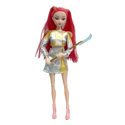 1-3 Stück KPOP Demon Hunter Mädchen Gruppen Waffen Zubehör Licht Musik Themenlied 29 cm Puppe Figur Spielzeug Geschenk für Kinder Anime