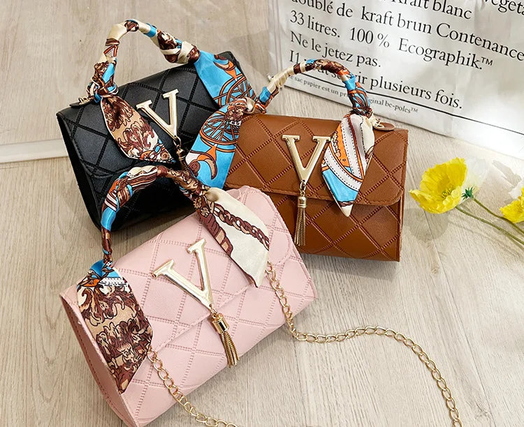 Damen Stepp-Tartan-Handtasche Kleine quadratische Tasche Umhängetasche Schultertasche Personalisierte koreanische Stil Herbst Winter Mode Tasche
