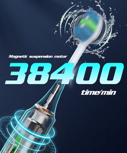 Sonic Elektrische Zahnbürsten für Erwachsene Smart-Timer Zahnbürste zur Zahnaufhellung IPX7 Wasserdicht 6 Austauschbare Bürstenköpfe Set