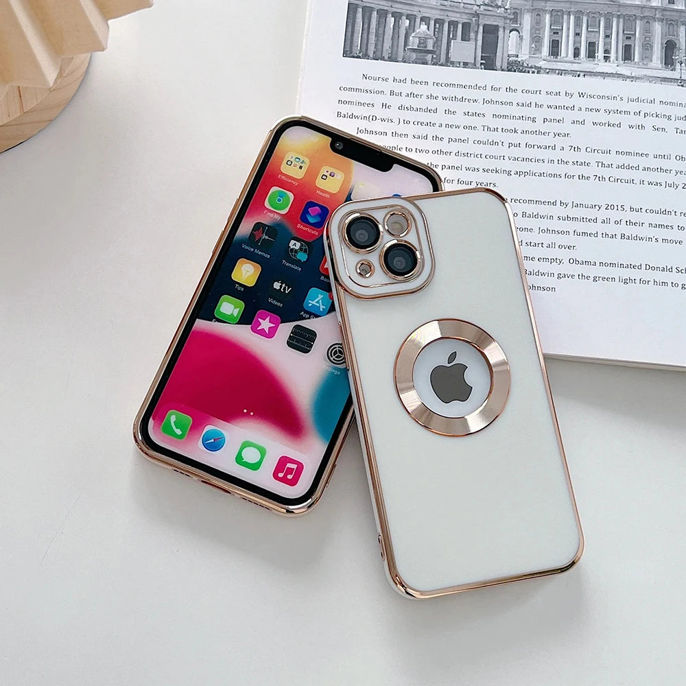 Fundas lujosas, modernas y a prueba de golpes para iPhone 11, 12, 13, 14, 15 Pro Max Plus hechas de silicona suave: fundas protectoras y accesorios