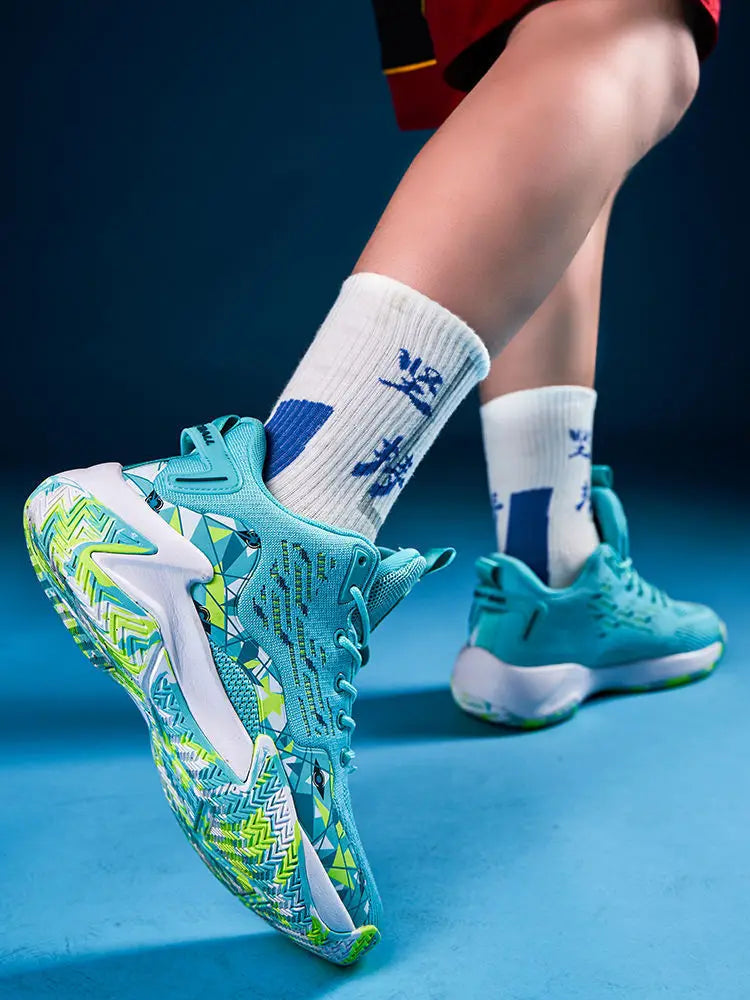 Hochwertige Herren-Basketballschuhe Marke Herren Sneakers Luxuriöses Design Mesh Atmungsaktive Sportschuhe High-Top Rutschfeste Freizeitschuhe