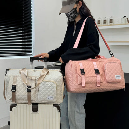 Langlebige Nylon-Reisetasche, tragbare Sport- und Fitness-Tasche , Schulter-Duffel-Trainingsbag, geräumig, Argyle