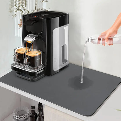Superabsorbierende große Küchenmatte, rutschfest, ablaufend, für Kaffee, Geschirr, schnell trocknend