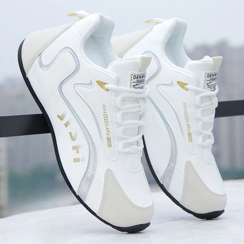 Wasserdichte Ledersneaker für Herren 2025, rutschfeste Reiseschuhe mit Luftpolster, modische, lässige Sportschuhe für den Herbst