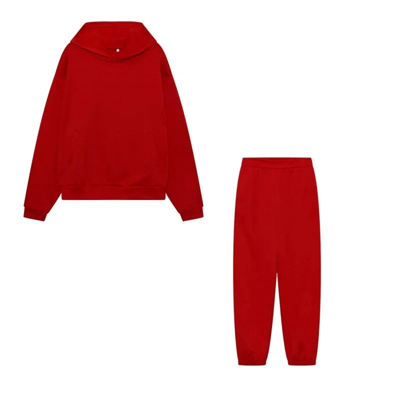 Großformat modisches Sweatshirt mit langen Ärmeln und Hosen-Set Herbst/Winter Damen Freizeitbekleidung Zweiteiliger Anzug Bequeme Plus-Size...