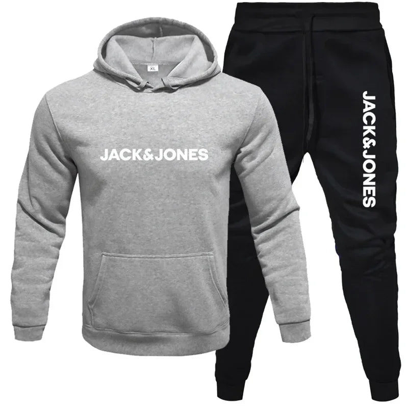2025 Herbst/Winter Herren Jogging-Fitness-Sportbekleidungs-Set: Modischer Sweatshirt mit langen Ärmeln + Freizeithose 2-teiliges Set