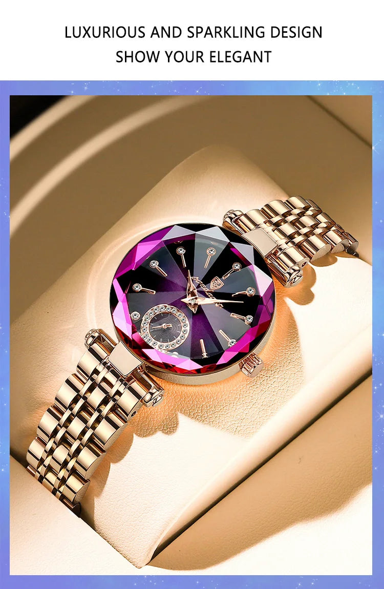 POEDAGAR Luxus-Uhr für Frauen Wasserdicht Freizeit-Quarz Damenuhr Hochwertige Elegante Damenuhren Weibliche Reloj+Box