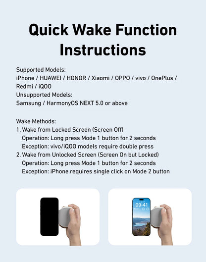 TELESIN Telefon Kamera Aufnahme Handgriff Magnetischer Smartphone-Halter Aufnahmehilfe Fernbedienung Griff für iPhone Android Handy