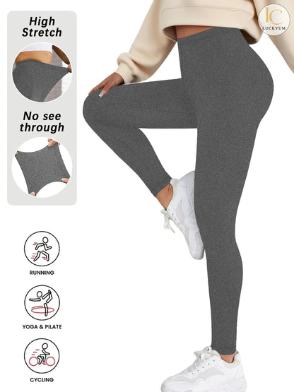 Leggings für Damen in Übergröße aus superweichem Stoff – hohe Elastizität für Yoga, Laufen, Training und lässige Alltagskleidung