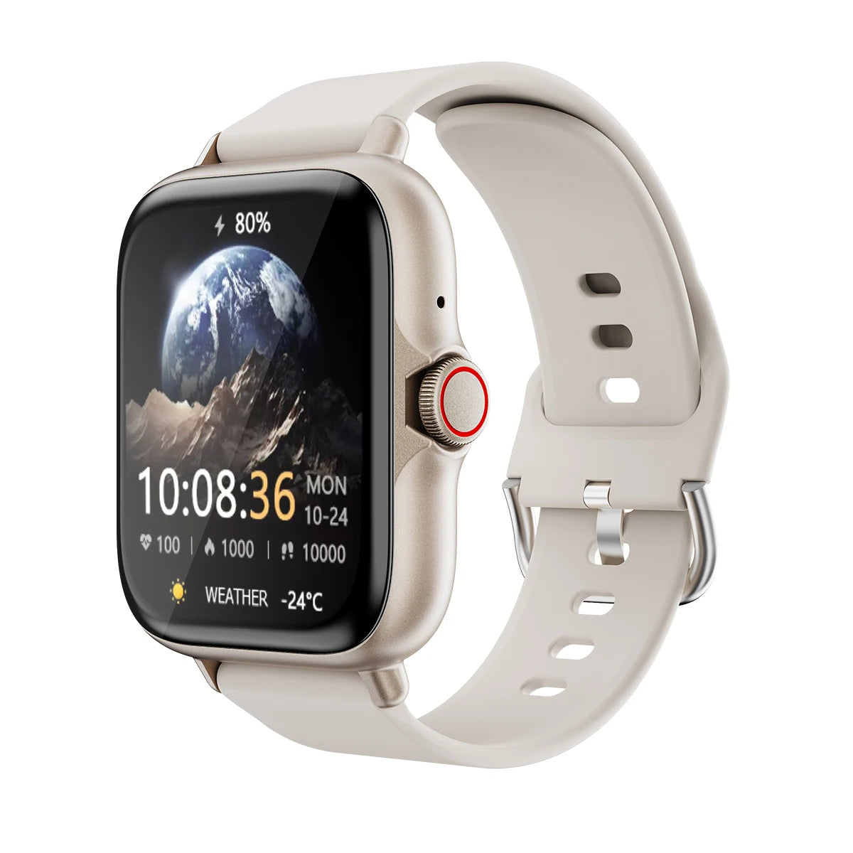 1,83'' Smartwatch mit Nachrichtenantwort, Anruf, Schlafüberwachung, Sport, Schrittzähler, Informationsbenachrichtigungen für iPhone und Android