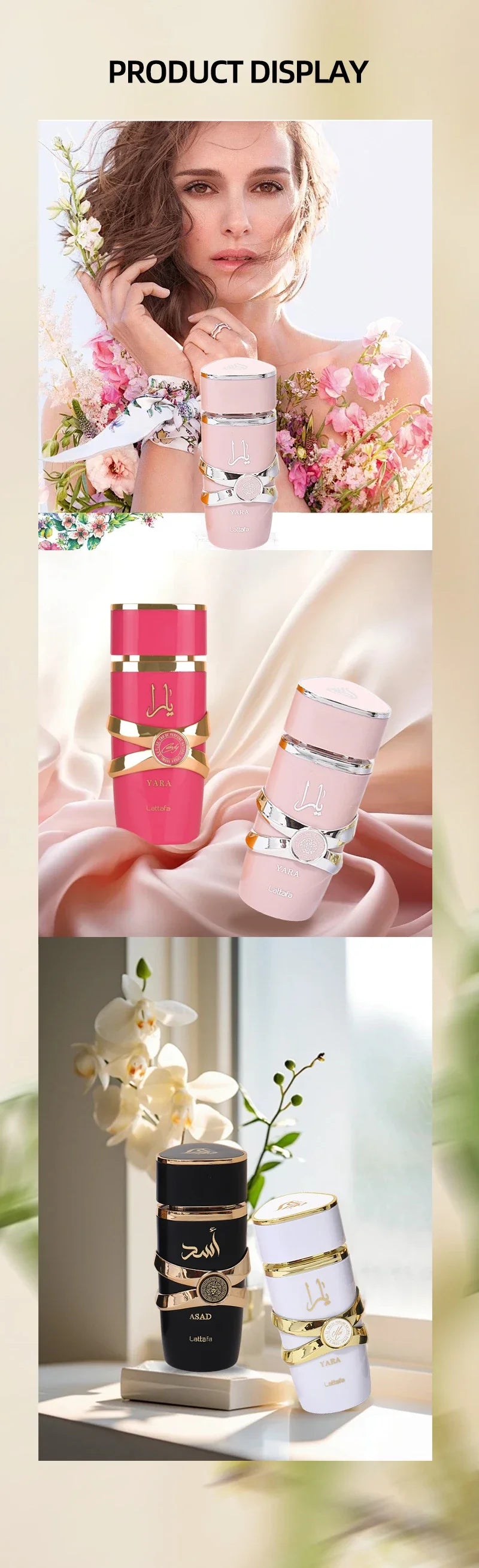 100ML Original Yara Parfüm für Frauen & Männer, Hochwertiges Arabisches Eau de Parfum Spray, Lang anhaltender Pheromon-Leichtduft