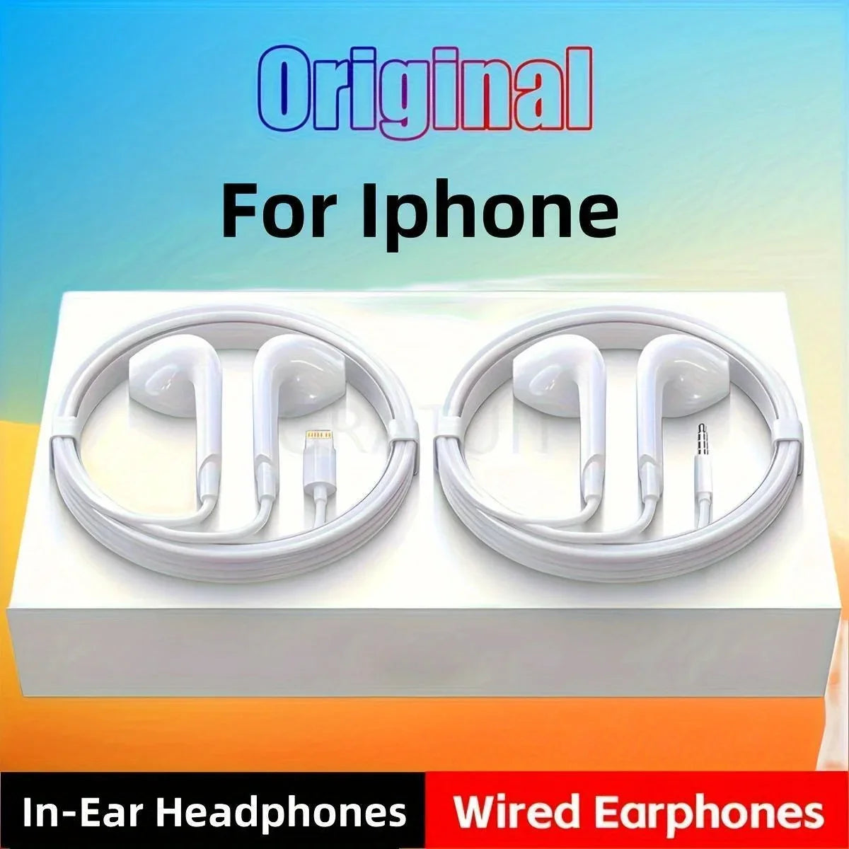 Auriculares con cable y micrófono para iPhone, iPod, iPad, auriculares ligeros con control de volumen, conector para auriculares de 6,35 mm