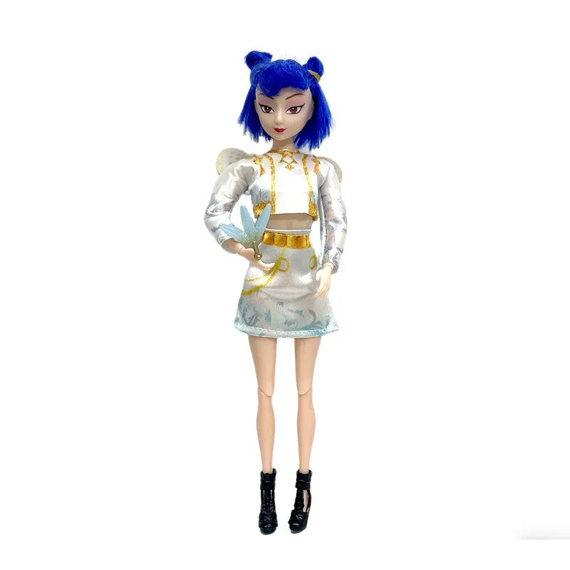 1-3 Stück KPOP Demon Hunter Mädchen Gruppen Waffen Zubehör Licht Musik Themenlied 29 cm Puppe Figur Spielzeug Geschenk für Kinder Anime