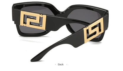 Luxusmarken-Design Übergroße Damen-Sonnenbrillen, quadratische Retro-Sonnenbrillen mit Farbverlauf.