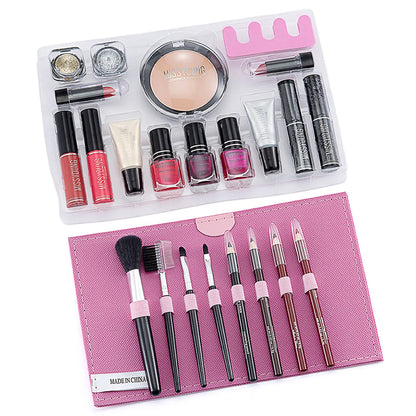 Make-up Starter-Set Professionelle Make-up Sets mit transparentem Etui Urlaub Schönheitsgeschenk-Set Starter-Kosmetik Vollständige Sets für Frauen