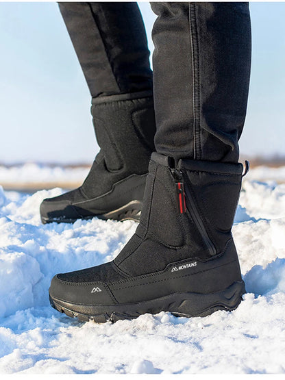 Herren Winter Wasserdichte Isolierte Shell Warme Innenschicht Bequeme Outdoor-Schneestiefel