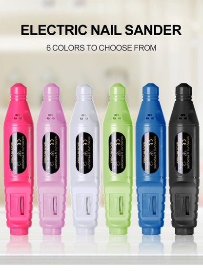 LINMANDA 6-in-1 Elektrisches Nagelbohrer-Set Entferner Polierer Maniküre Tragbare Nagelfeile Nagelbohrgerät Stift Werkzeug Maschine