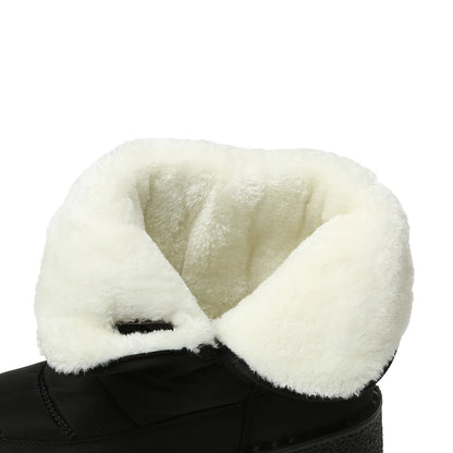 Wasserdichte Schneestiefel für Frauen Rutschfeste Warme Winterschuhe Damen Verdickte Plüschplattform Stiefeletten Gepolsterte Schuhe