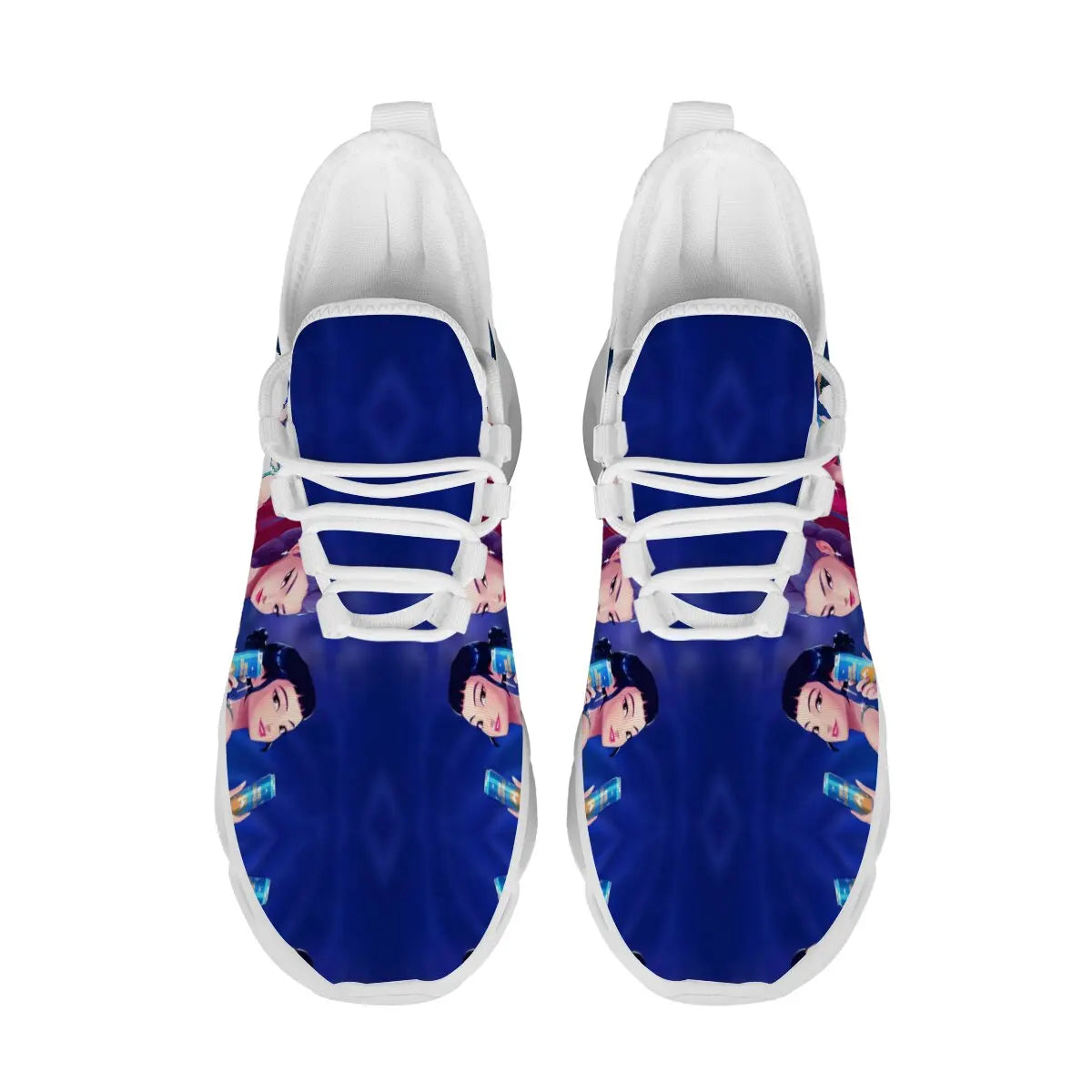 Kinderschuhe für Eltern-Kind im Frühling mit KPop Cartoon-Charakter-Aufdruck, leichte Sneakers, atmungsaktiv, flacher Absatz, Schnürschuhe, Freizeitschuhe