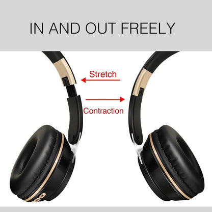 2026 Kabellose Bluetooth-Kopfhörer Stereo-Headset mit SD-Kartenunterstützung und Mikrofon für iPhone, Samsung, Tablet