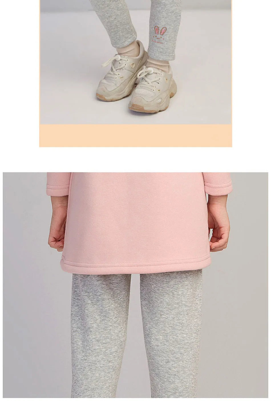 2025 Kinderleggings Mädchen Fleecegefütterte Thermohose Baby Freizeithose Kinder Warme Hoses Elastic Bunny Tights 3-8 Years