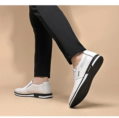 Luxuriöse Herren-Kunst-Lederschuhe Bequeme Loafer Zum Hineinschlüpfen Herrenschuhe Mokassins Rutschfeste Fahrschuhe Hochwertige Herrenschuhe Übergröße