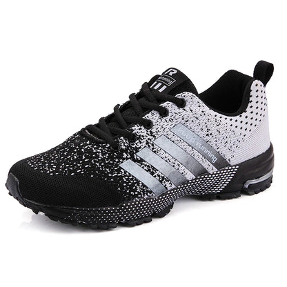 Neue Herren- und Damen-Sportschuhe mit fliegendem Mesh-Obermaterial für Frühling und Sommer, atmungsaktiv, bis EU Grösse 45.5