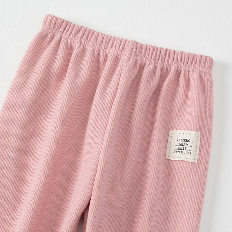 1 oder 2  Stück Herbst- und Winter-Kinder-Sporthose mit Nadelstreifen für Jungen und Mädchen, dick und warm