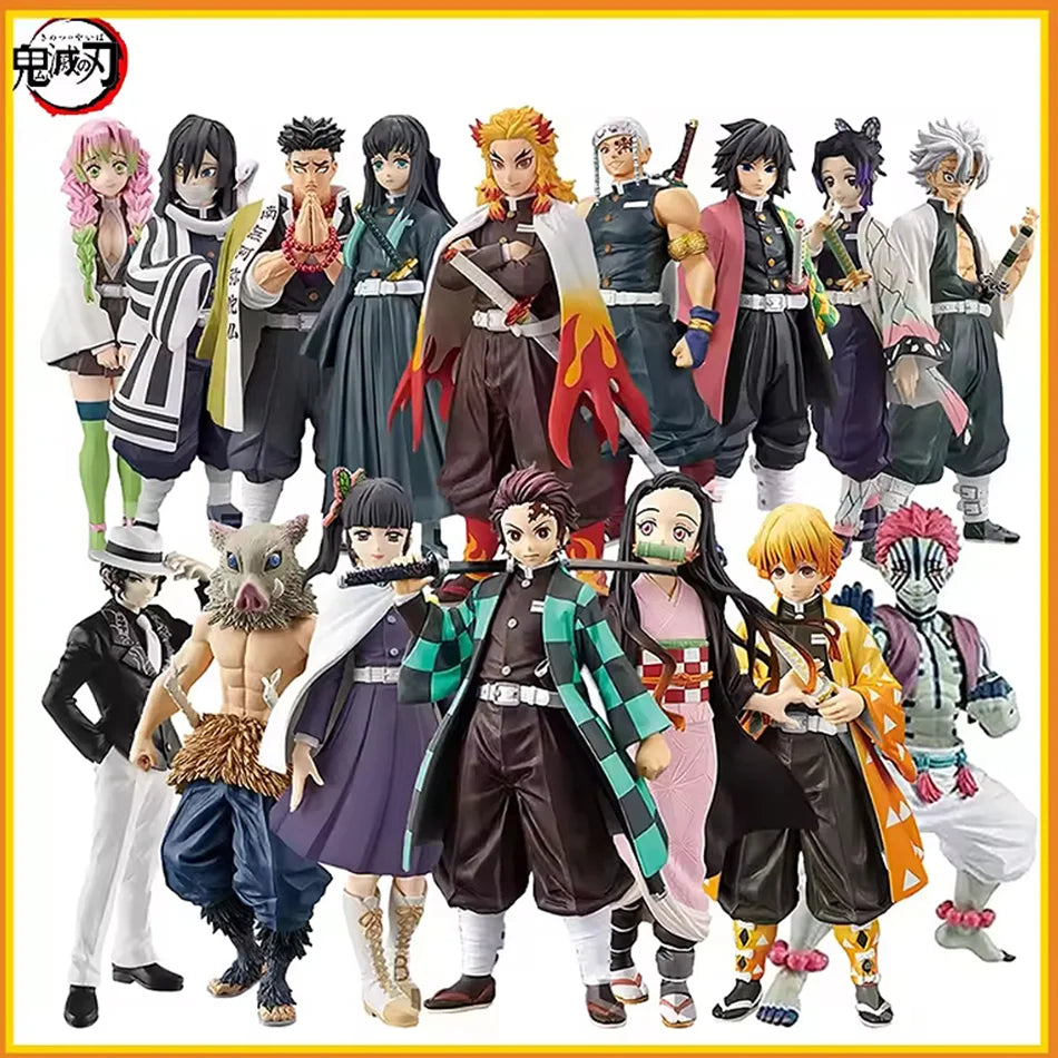Heißes Demon Slayer Anime Actionfigur Kamado Tanjirou Agatsuma Zenitsu Nezuko Modellspielzeug Kimetsu No Yaiba Krieger Actionfigur