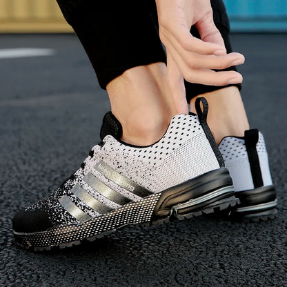 Neue Herren- und Damen-Sportschuhe mit fliegendem Mesh-Obermaterial für Frühling und Sommer, atmungsaktiv, bis EU Grösse 45.5