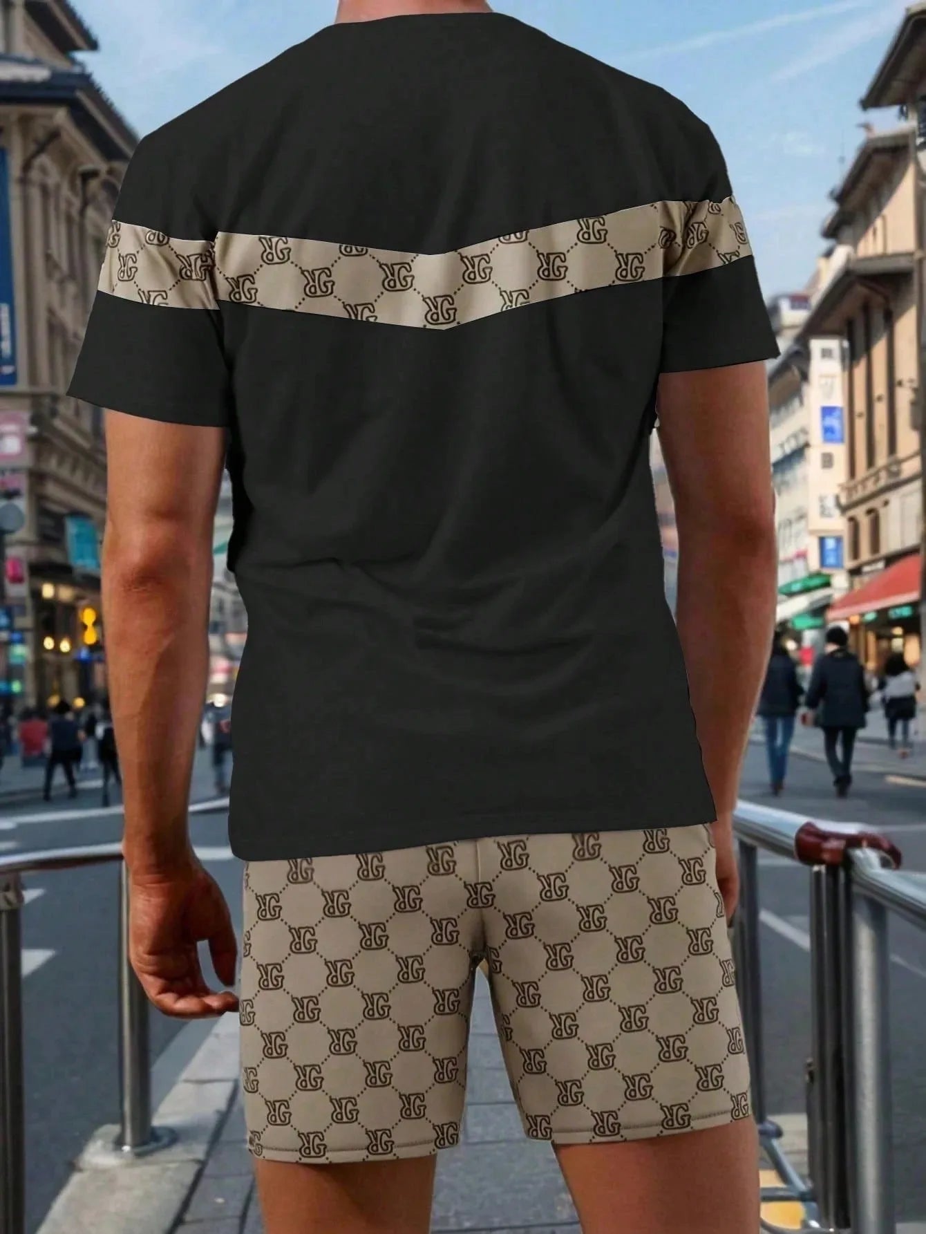 2026 heisse Sommermode Trendiges Freizeit-Sport-Outfit für Jugendliche Herren Kurzarm-T-Shirt + Shorts Zweiteiliges Set