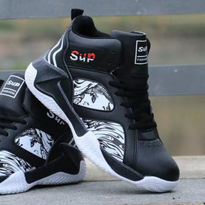Neue rutschfeste Herren-Sneaker High-Top Herren-Basketballschuhe Luxuriöse bequeme Laufschuhe Modische vielseitige Freizeitschuhe