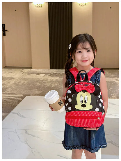 Disney Cartoon-Rucksack für Babys Jungen und Mädchen Minnie Mickey Mouse Kinder Süßer Schulranzen Kindergarten-Rucksack Geschenk für Kinder