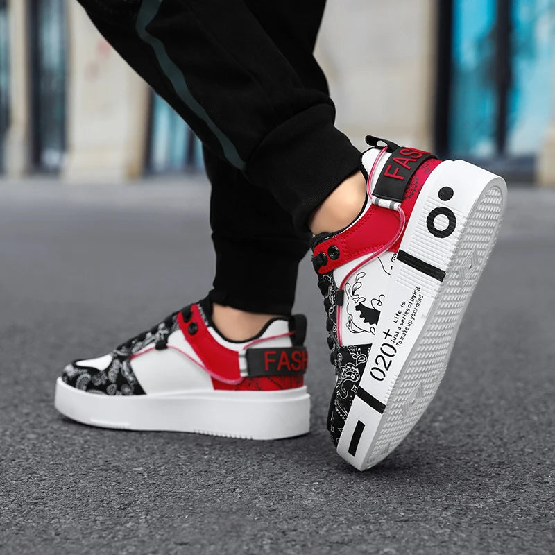 Jugend Sneaker 2026 Neue Sportschuhe Modische Dicke Sohle Rutschfeste Freizeitschuhe Größe 31-44