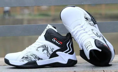Neue rutschfeste Herren-Sneaker High-Top Herren-Basketballschuhe Luxuriöse bequeme Laufschuhe Modische vielseitige Freizeitschuhe