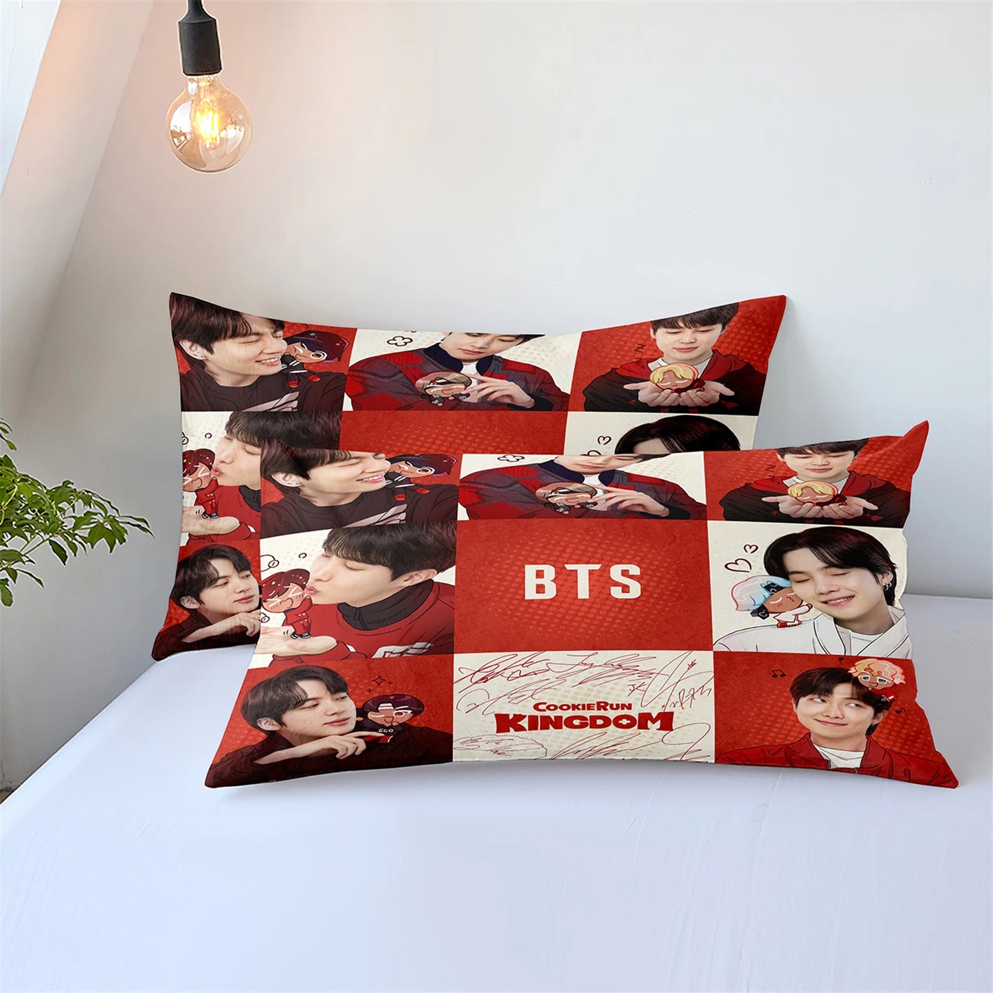 BTS Herren Gruppe Bettwäsche Musikband Bettwäsche für alle Jahreszeiten Twin-Bettwäsche-Set 3-teilig Steppbett Bettdeckenbezug Doppel-King-Bettwäsche-Set