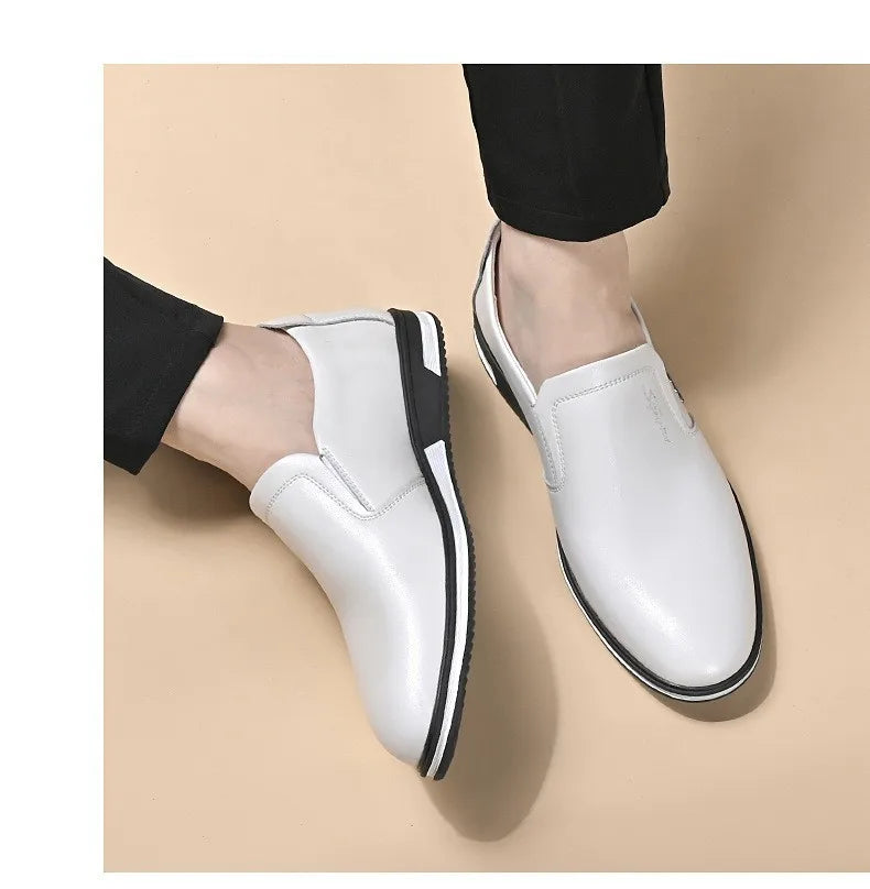 Luxuriöse Herren-Kunst-Lederschuhe Bequeme Loafer Zum Hineinschlüpfen Herrenschuhe Mokassins Rutschfeste Fahrschuhe Hochwertige Herrenschuhe Übergröße