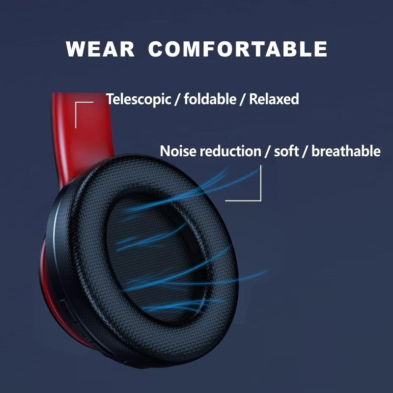 Lenovo HD200 Bluetooth-Ohrhörer Over-Ear, Faltbare Computer-Drahtloskopfhörer mit Geräuschunterdrückung, HiFi-Stereo-Gaming-Headset