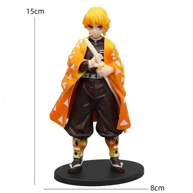 Heißes Demon Slayer Anime Actionfigur Kamado Tanjirou Agatsuma Zenitsu Nezuko Modellspielzeug Kimetsu No Yaiba Krieger Actionfigur