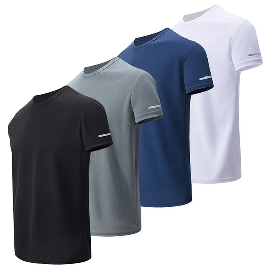 1er bis 5er Pack Herren Gradient Schnell-trocknende Sportbekleidung  Freizeit Kurzarmshirt Mehrgrößen Mehrfarben Laufen Fitness T-Shirt