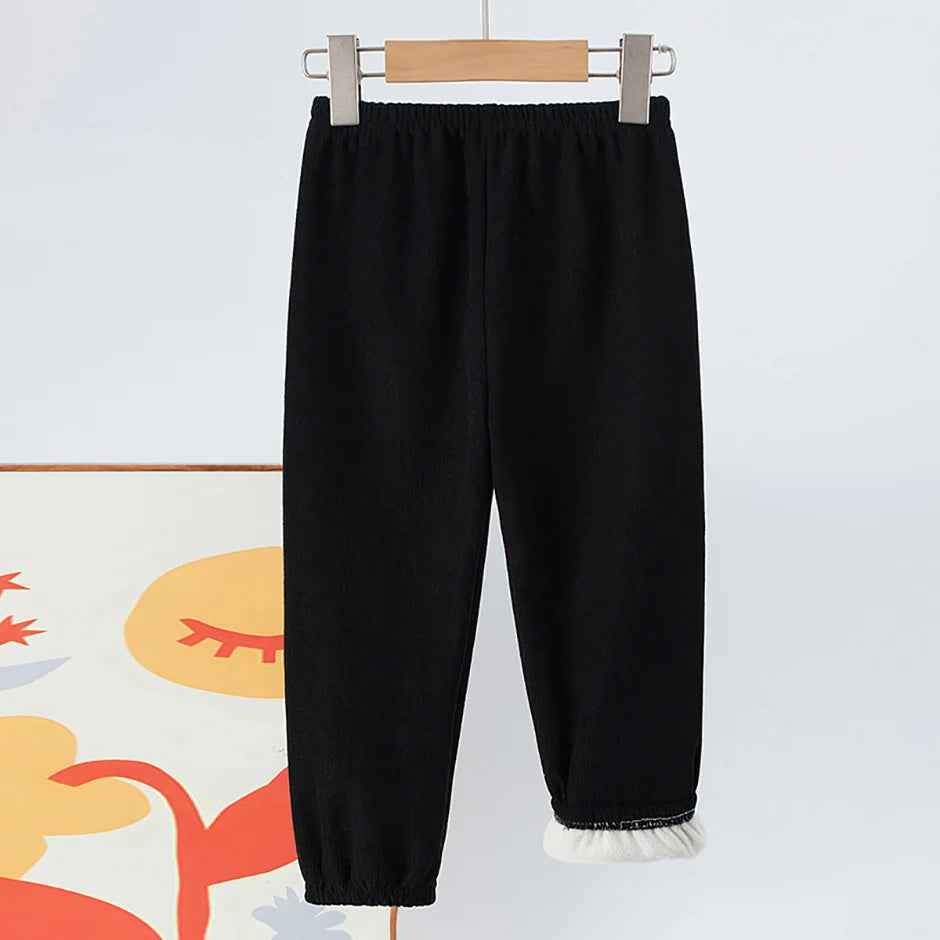 1 oder 2  Stück Herbst- und Winter-Kinder-Sporthose mit Nadelstreifen für Jungen und Mädchen, dick und warm