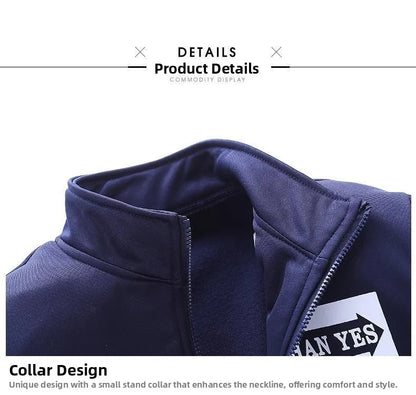 Trendiger Hoodie Herren Stehkragenjacke Lässige Sportbekleidung Lange Hose Frühling Herbst Jugend Große Größen Kleidung Set