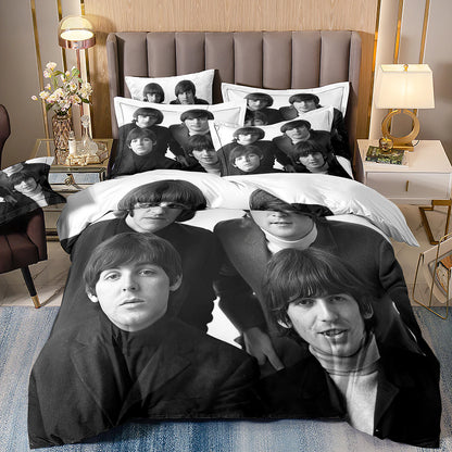 BTS Herren Gruppe Bettwäsche Musikband Bettwäsche für alle Jahreszeiten Twin-Bettwäsche-Set 3-teilig Steppbett Bettdeckenbezug Doppel-King-Bettwäsche-Set