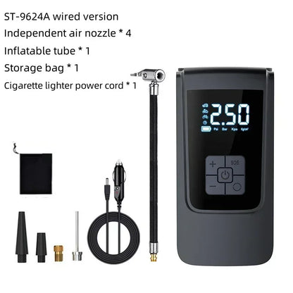 Luftkompressor Luftpumpe für Auto Tragbarer Reifenaufblasgerät Elektrische Motorradpumpe Luftkompressor für Auto, Motorräder, Fahrräder
