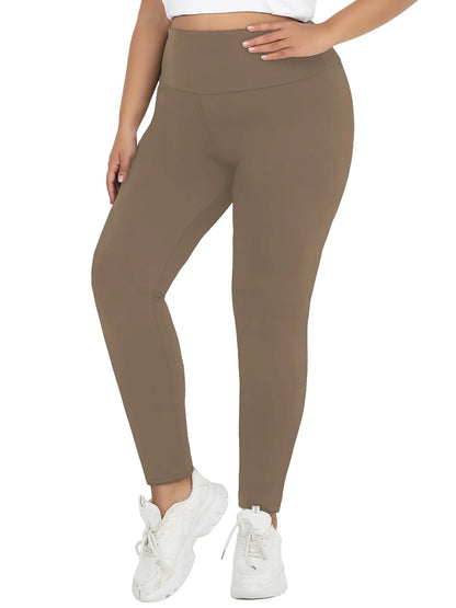 3er-Pack Plus-Size Leggings für Damen, superweich, mit Fleecefutter, Workout-, Yoga- und Laufhosen, thermisch, warm für kaltes Winterrunning