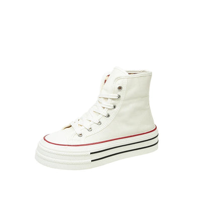 2026 Neue Mode Dicksohlige Kariert Nische INS Trendiges Design Lässige Vielseitige Dicksohlige Faltbare Canvas-Schuhe