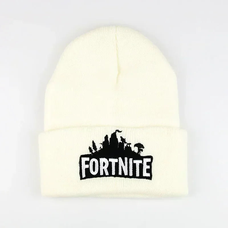 Fortnite Hüte Gestrickt Einfarbig Süßer Anime-Hut Damen Herbst Mützen Wärmer Mütze Herren Freizeitkappe