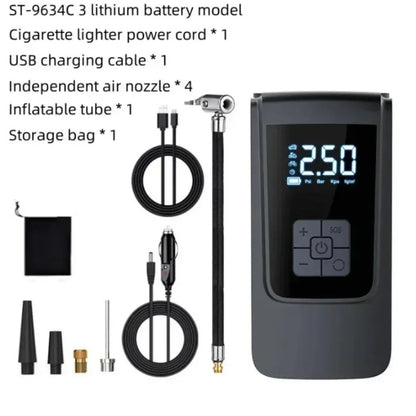 Luftkompressor Luftpumpe für Auto Tragbarer Reifenaufblasgerät Elektrische Motorradpumpe Luftkompressor für Auto, Motorräder, Fahrräder