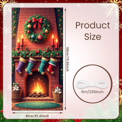 Weihnachts-Flaggenbanner für die Veranda, Türbanner, Weihnachtsdekorationen für Zuhause 2025, Ornamente, Weihnachtsgeschenke, Navidad, Neujahrsdekoration 2026